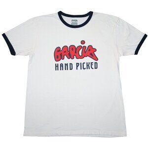 Jerry Garcia Hand Picked Ringer T-Shirt XL Band Grateful Dead & Company Made USA